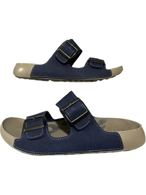 Mulex 50651 Erkek Anatomik Taban Günlük Terlik Şık Tokalı Rahat Tatil Deniz Plaj Terliği