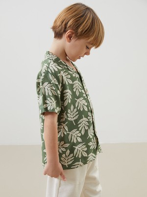 Lc Waikiki Yeni Sezon Resort Yaka Baskılı Erkek Çocuk Gömlek