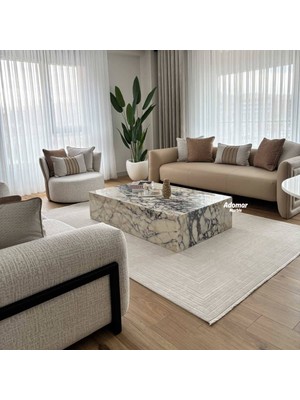 Adomar Marble Menekşe Küp Orta Sehpa