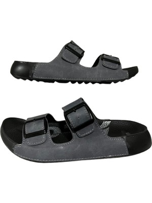 Mulex 50651 Erkek Anatomik Taban Günlük Terlik Şık Tokalı Rahat Tatil Deniz Plaj Terliği