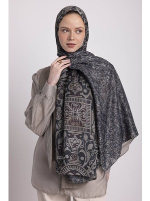 AYSHARA Adaçayı Koleksiyonu - Kül ve Yaprak Çift Taraf Şal