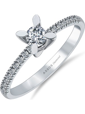 Assos Pırlanta 0.32 Karat Pırlanta Tektaş Yüzük