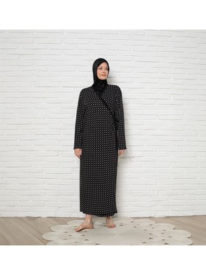 Madame Clara Yandan Bağlamalı Kadın Mevsimlik Namaz Elbisesi, Terletmeyen Namaz Kıyafeti, Dökümlü Ferace