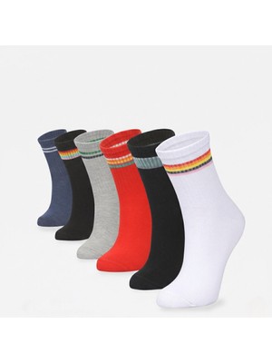 Bolero 6'lı Renkli Kolej Çorabı