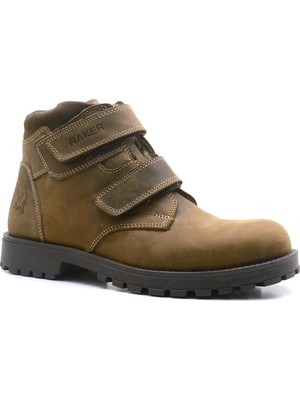 Rakerplus Sentor Hakiki Deri Kum Rengi Kürklü Cırtlı Çocuk Bot