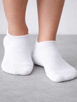 Saby Beyaz Patik Çorap – 5'li - Unisex - Yumuşak Pamuklu, Dikişsiz Yapı, Terletmeyen, Gün Boyu Konfor