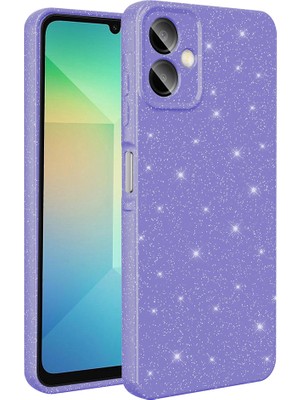 Nezih Case Samsung Galaxy A07 Uyumlu Kamera Korumalı Simli Işıltılı Renkli Parlak Koton Kılıf