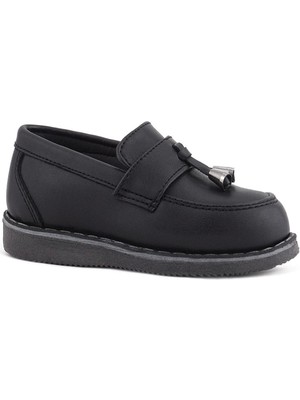 Rakerplus Siyah Mat Loafer Klasik Çocuk Ayakkabısı