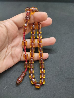 İskeçe Tesbih Muhammed Dabbas Usta Eseri Rengin Zirvesi Bilek Boy Taş Gibi Alman Faturan Sertifikalı 8318