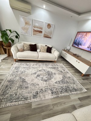 Gülcem Home Ihtişam Perge,  Emsalsiz Ipeksi Yün Tuşeli Triko Akrilik Oturma Odası ve Salon Halısı