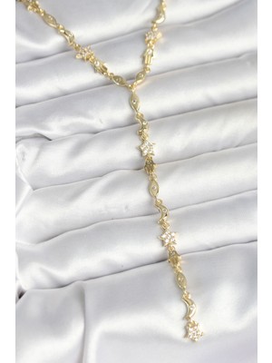 Hkursat Pirinç Gold Renk Kadın Manifest Kolye