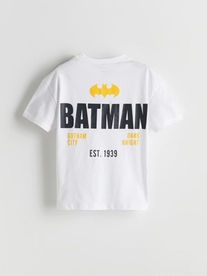 Lc Waikiki Yeni Sezon Bisiklet Yaka Batman Baskılı Erkek Çocuk Tişört