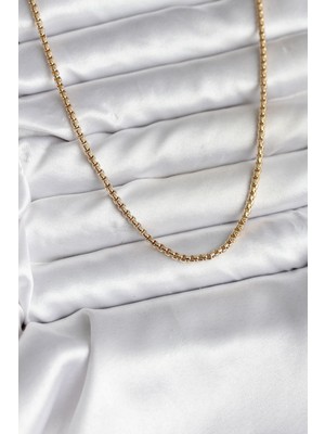 14K Gold Renk Kaplama Zincir Model cm Kadın Kolye