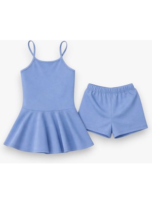 My Kids Wear Kız Çocuk Garson Mayo Elbiseli Şortlu 2’li Takım 12420
