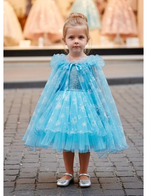 Miaras Kız Çocuk Elsa Abiye Köstüm