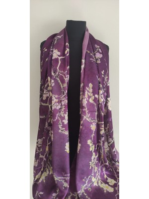 Hera Mağaza Ipek Şal (Van Gogh Badem Ağacı Desenli)