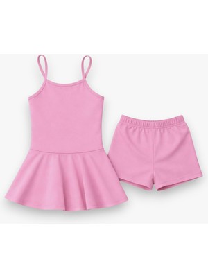 My Kids Wear Kız Çocuk Garson Mayo Elbiseli Şortlu 2’li Takım 12418