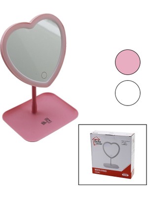 Selfbuysell Kalpli 7 Inç Ledli - USB Şarjlı Makyaj Aynası 90 Dereceayarlı Takılıklı Ayak Renkli Pls. (5324)