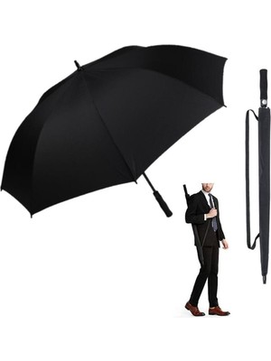 Eleven Markets Protokol Büyük Boy Karbon Fiber Baston Şemsiye Tekkişi KULANIM125CM Çap