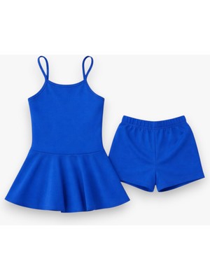 My Kids Wear Kız Çocuk Garson Mayo Elbiseli Şortlu 2’li Takım 12421
