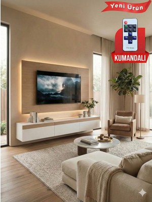 PlatinReyon Purelıne Ledli Duvar Tv Ünitesi 180 cm
