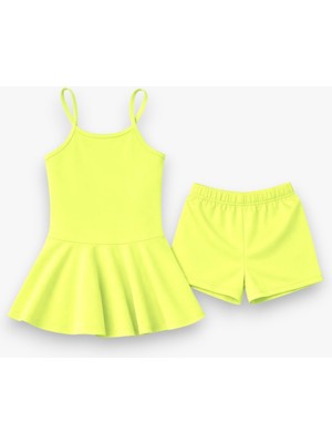 My Kids Wear Kız Çocuk Garson Mayo Elbiseli Şortlu 2’li Takım 12419
