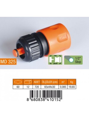 Selfbuysell 1/2 Hortum Bağlantı Adaptörü Stoplu (5324)