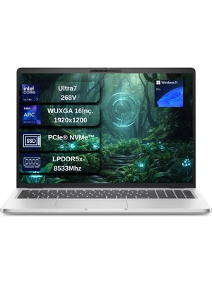 Dell Pro 16 Plus PB16250 Ultra 7 268V 32GB 1tb SSD Intel Arc 16 Fhd+ (1920*1200) 300 Nits Wled Windows 11 Pro Taşınabilir Bilgisayar+ Mouse Hediyeli PB16250U732UDEN02