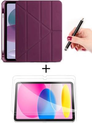 Nezih Case Samsung Galaxy Tab A11 8.7 Inç X130 Uyumlu Akıllı Kılıf + Ekran Koruyucu + Kalem