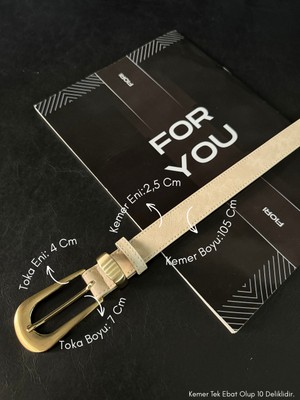 Fiori Gold Tokalı Köprülü Kadın Kemeri, Pantolon Kemeri, Ceket Kemeri, Elbise Kemeri