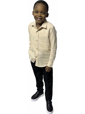 Senior Çocuk Keten Gömlek