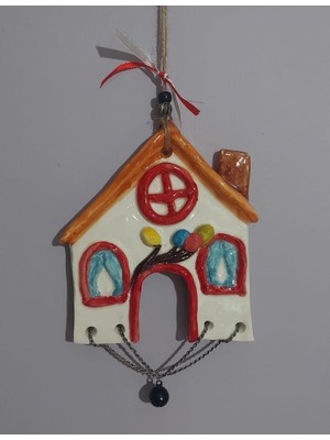 Es Dekor El Yapım Seramik Asmalık Süs Ev 12X14