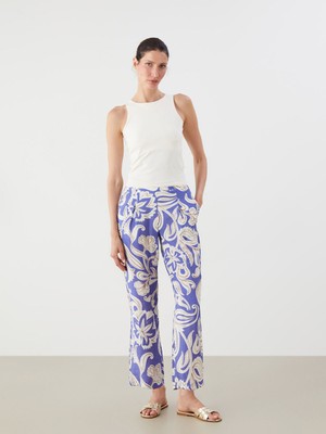 Lc Waikiki Yeni Sezon Beli Lastikli Çiçekli Kadın Pantolon