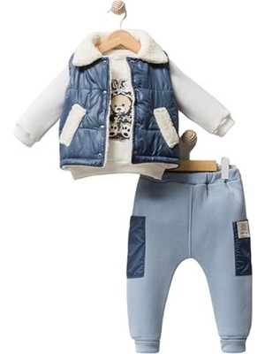 Sofun Erkek Bebek Çocuk Şişme Yelekli 3 Lü Spor Takım