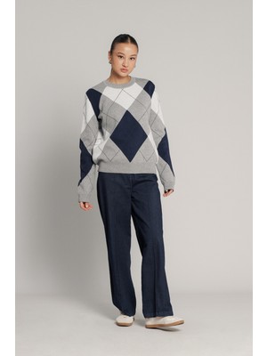 Nisan Triko Baklava Desenli Triko Kazak