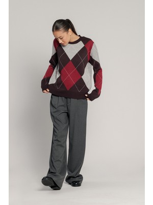 Nisan Triko Baklava Desenli Triko Kazak