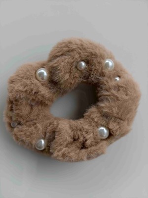 Makmery Peluş Simit Toka Inci Detaylı Sütlü Kahve