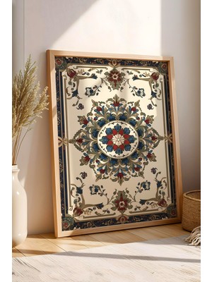 E2 Nova Osmanlı Motifli Islam Sanatı Tablo | Klasik Tezhip Desen | Modern Duvar Dekoru