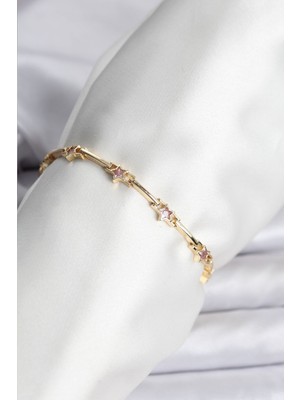 Yıldız Model Gold Renk Hkursat Pirinç Bileklik