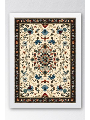 E2 Nova Klasik Osmanlı Halı Motifli Tablo | Saray Deseni | Zamansız Duvar Dekoru