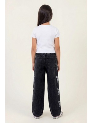 Dmb Kız Yanı Fiyonklu Kot Pantolon  26YDMB-0508