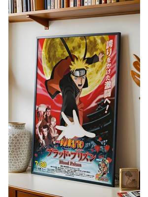 E2 Nova Naruto Blood Prison Film Afişi Çerçeveli Tablo - Lüks Koleksiyonluk Anime Sinema Posteri Dekoru