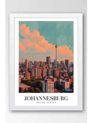 E2 Nova Johannesburg South Africa Vintage Seyahat Posteri Çerçeveli Tablo - Premium City Elit Duvar Dekoru