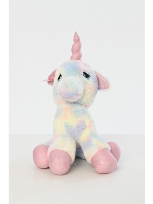 Pufu Toys Peluş Rengarenk Unicorn Oyun ve Uyku Arkadaşı Yastık 40 cm