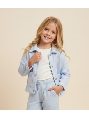 Dmb Kız Kalp Desen Gabardin Ceket  26YDMB-9947