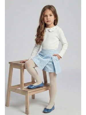 Dmb Kız Kalp Desen Gabardin Şort Etek Takım  26YDMB-9957