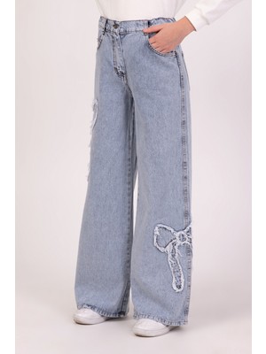 Kız Fiyonklu Kot Pantolon 26YDMB9826