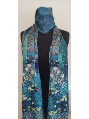 Hera Mağaza Ipek Şal-Gustav Klimt Çiçek Bahçesi