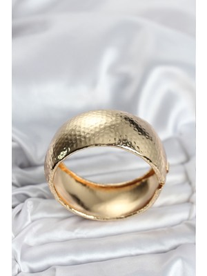 Hkursat Pirinç Gold Renk Bombeli Vintage Kadın Bileklik