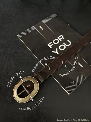 Fiori Oval Antik Tokalı Kadın Pantolon Kemeri, Ceket Kemeri, Gömlek Kemeri, Elbise Kemeri